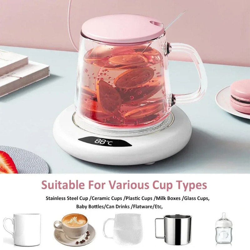 Coffee Tea Warmer - 1 adet Akıllı Sabit Sıcaklıkta Isıtıcı