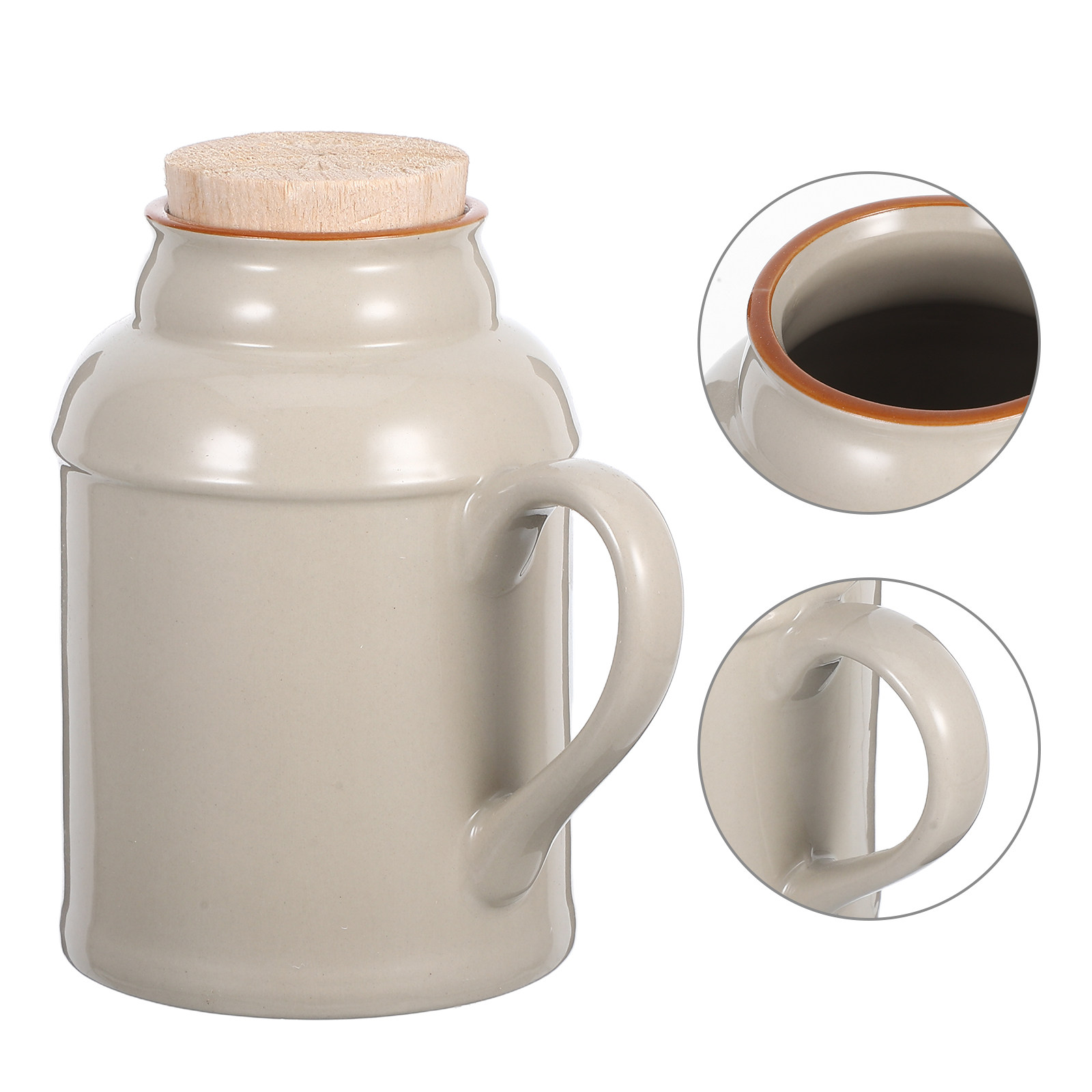 Coffee Tea Containers - Dekoratif Vintage Seramik Su Isıtıcısı Kapaklı