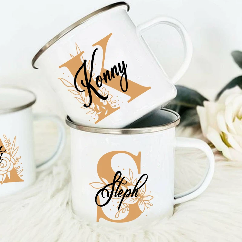 Coffee Tea Day - Kişiselleştirilmiş Kupalar Çiçek İlk Adı Fincan