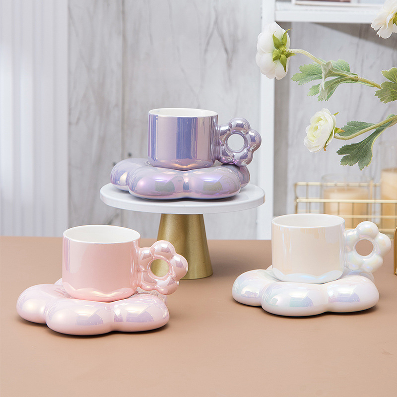 Espresso Cup Saucer - Kızlar için Seramik Kahve Fincanları ve