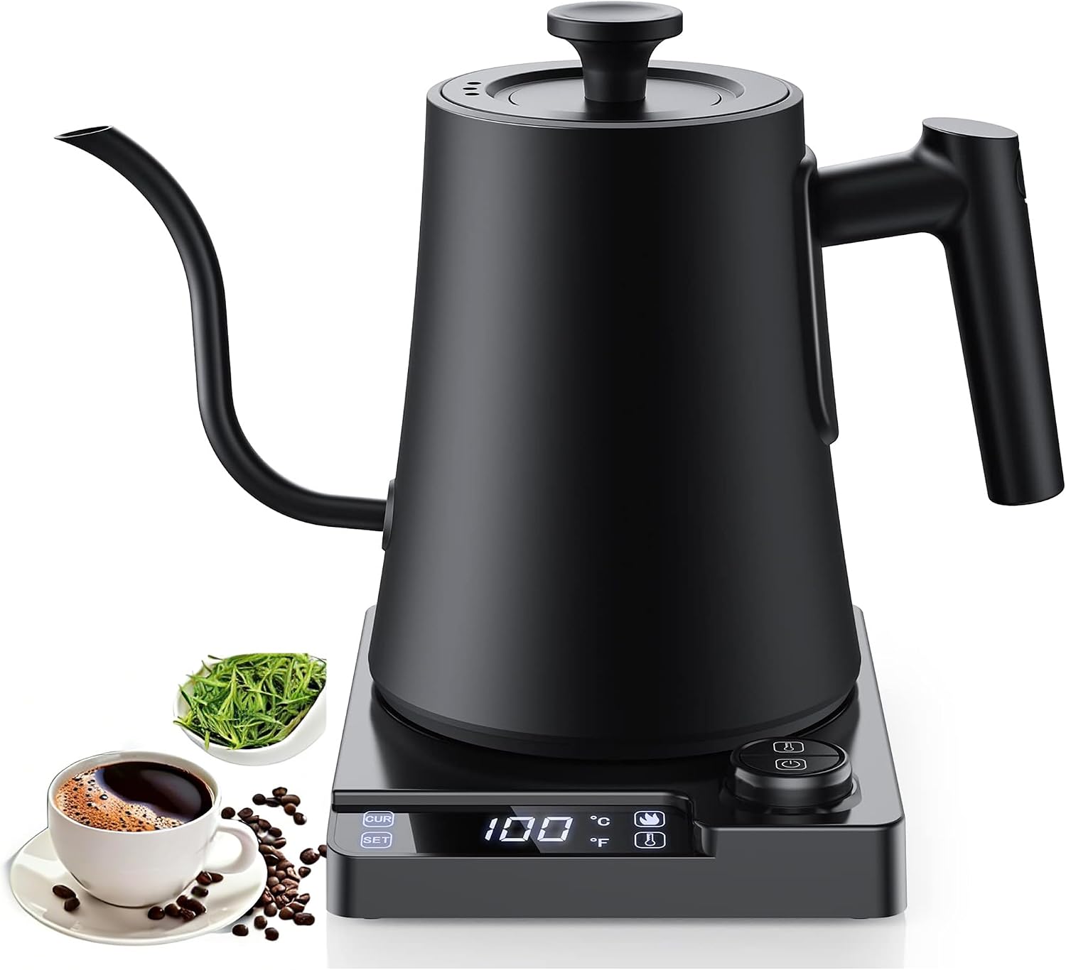 Coffee Tea Images - Gooseneck Elektrikli Su Isıtıcısı ±1 Derecelik