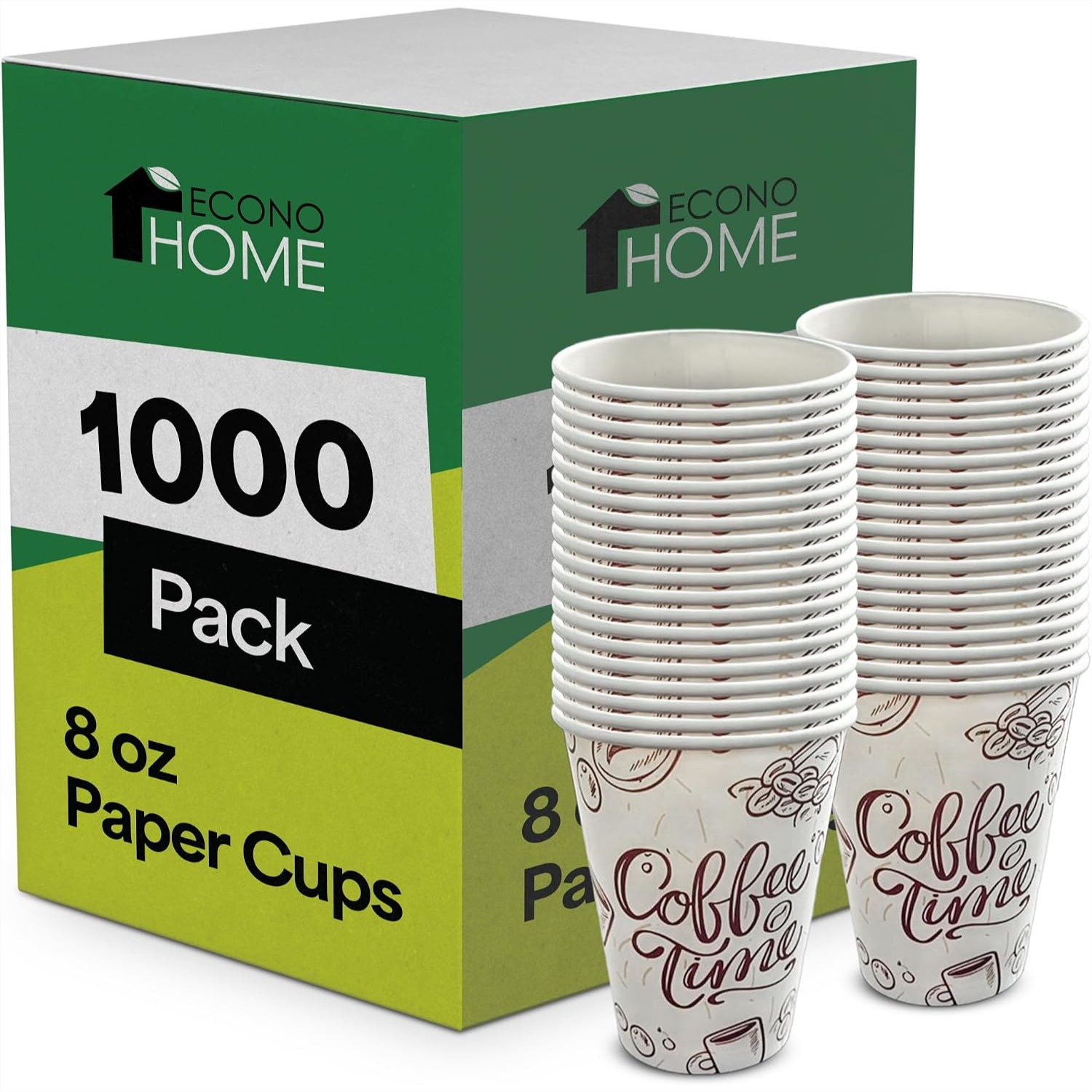 Coffee Tea Images - 1000'lü Paket 8 oz Tek Kullanımlık