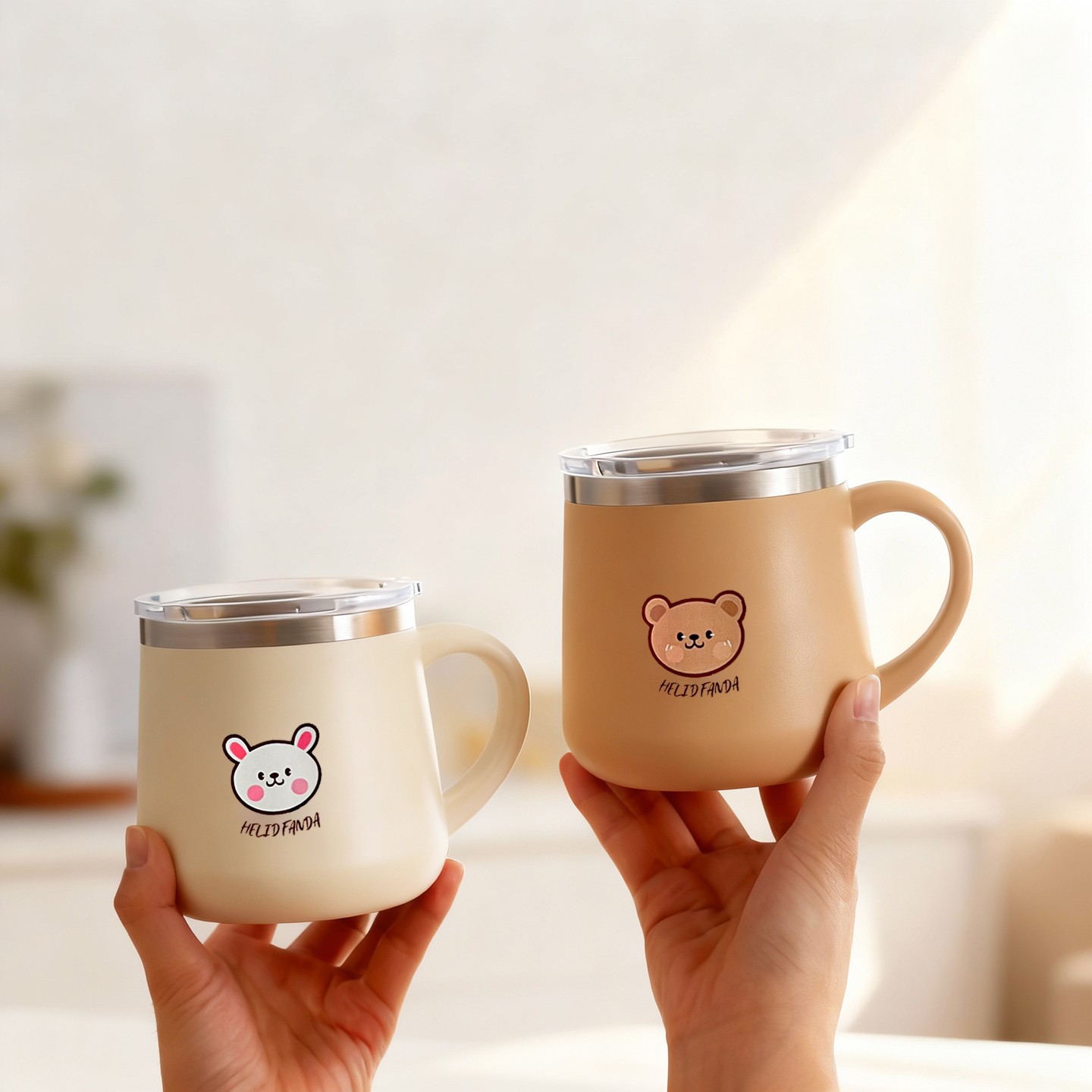 Coffee Tea Warmer - 430ML Çizgi Film Desenli 316 Paslanmaz