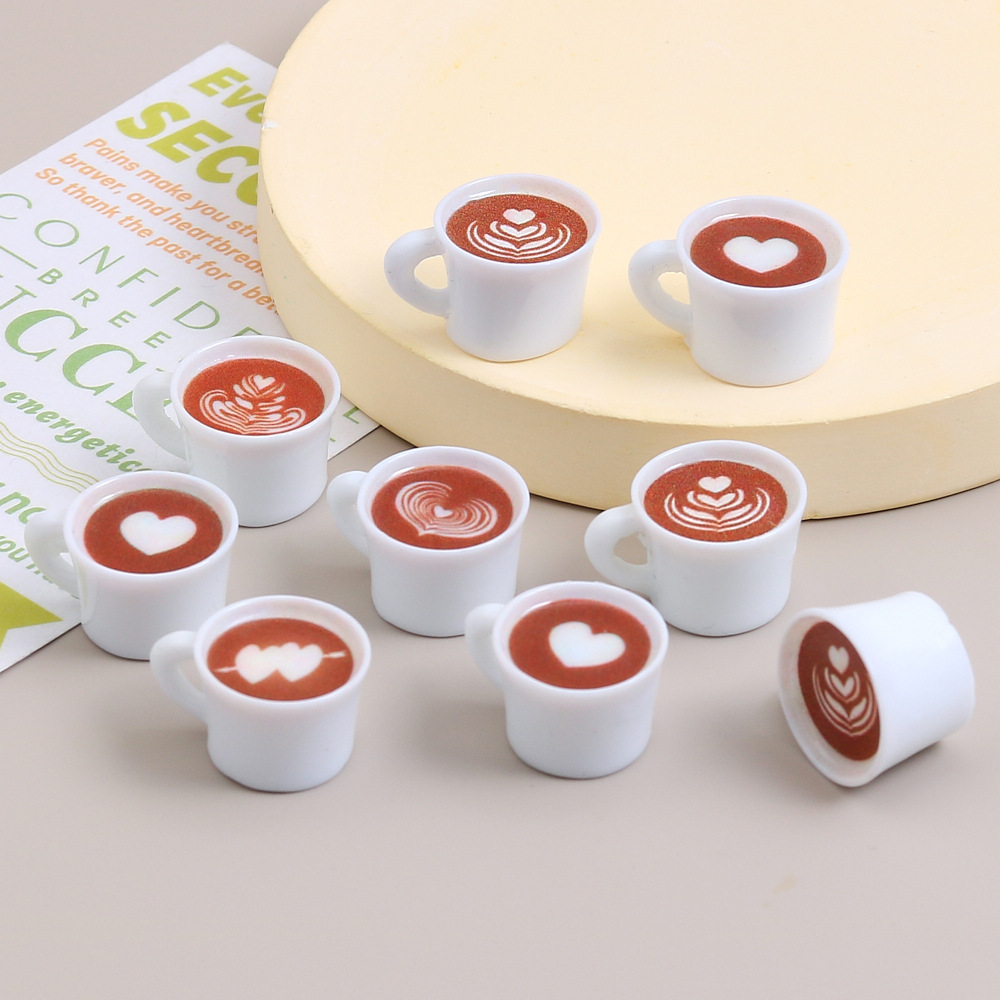 Coffee Tea Mugs - 10 adet Aşk Kalp Kahve Fincanı