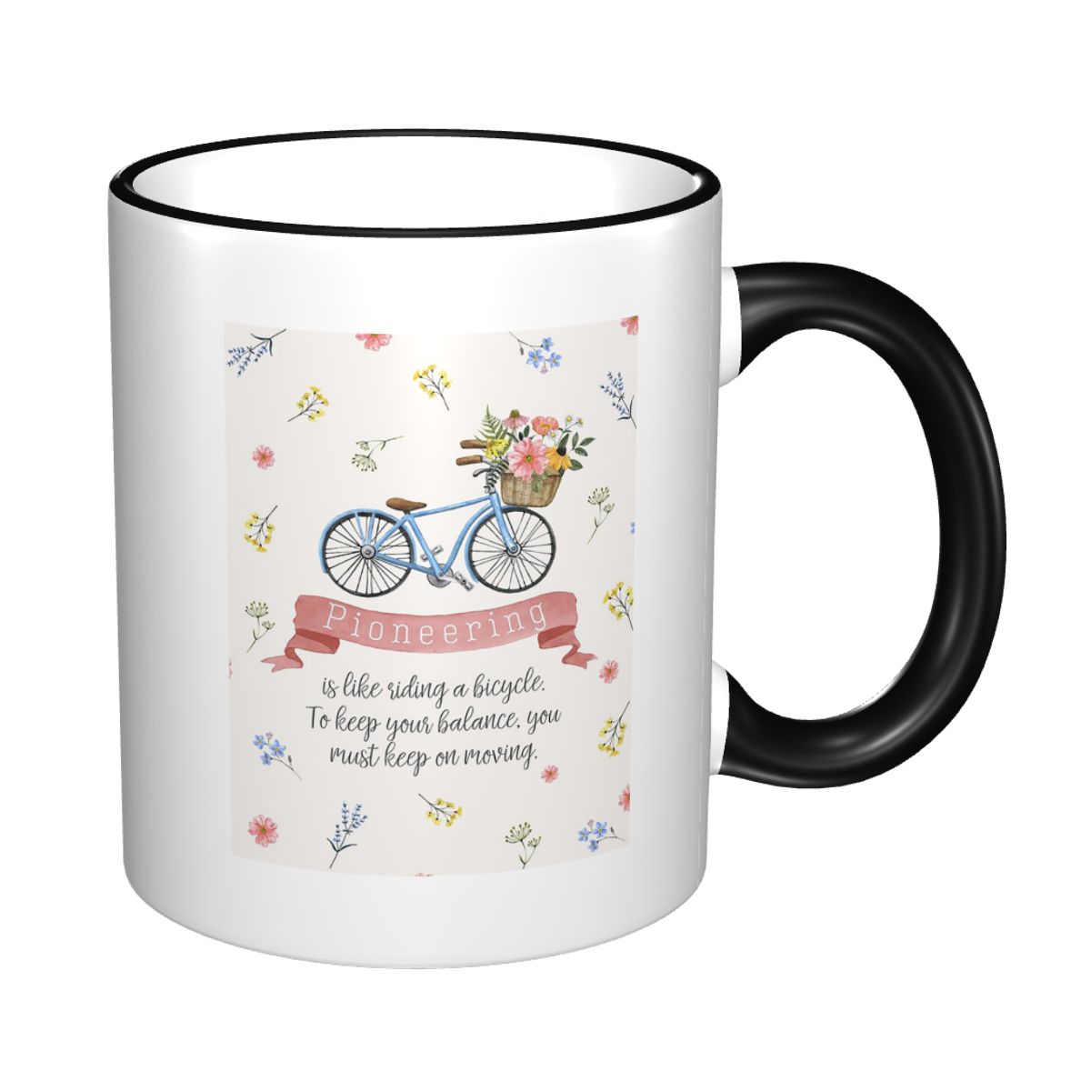 Coffee Tea Like - Öncülük Yapmak Bisiklete Binmek Gibidir (Çiçekli)