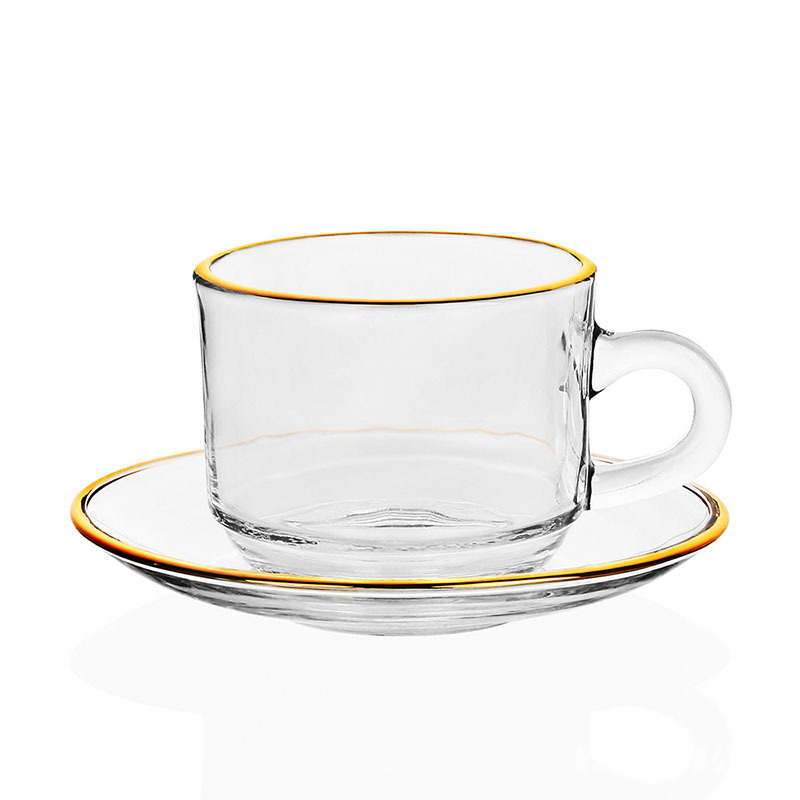 Altın kenar cam kahve fincanla - Espresso Cup Saucer incelemesi ve fiyatı