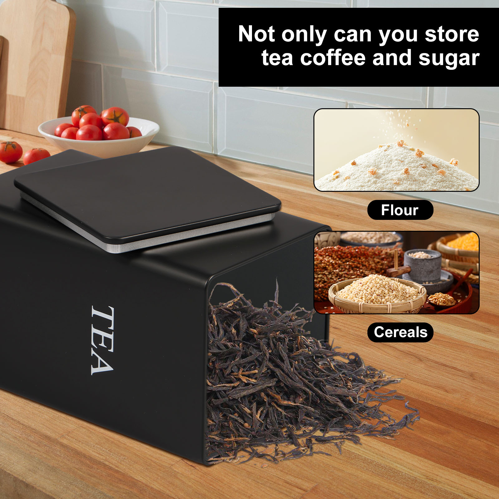 3 adet kahve çekirdeği saklama - Coffee Tea And Sugar Canisters incelemesi ve fiyatı