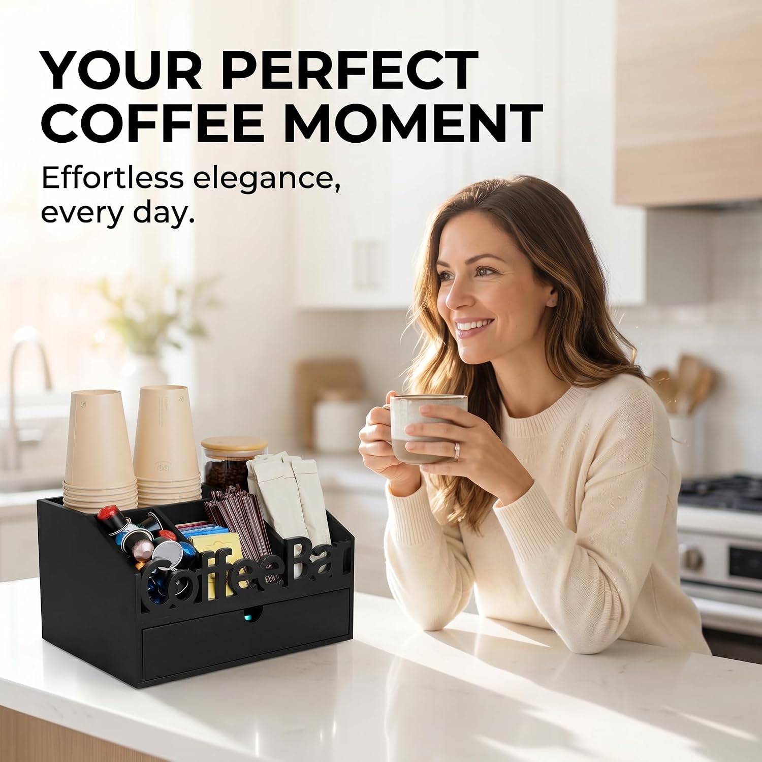 Ahşap Kahve Barı Düzenleyici,  - Coffee Tea Images incelemesi ve fiyatı