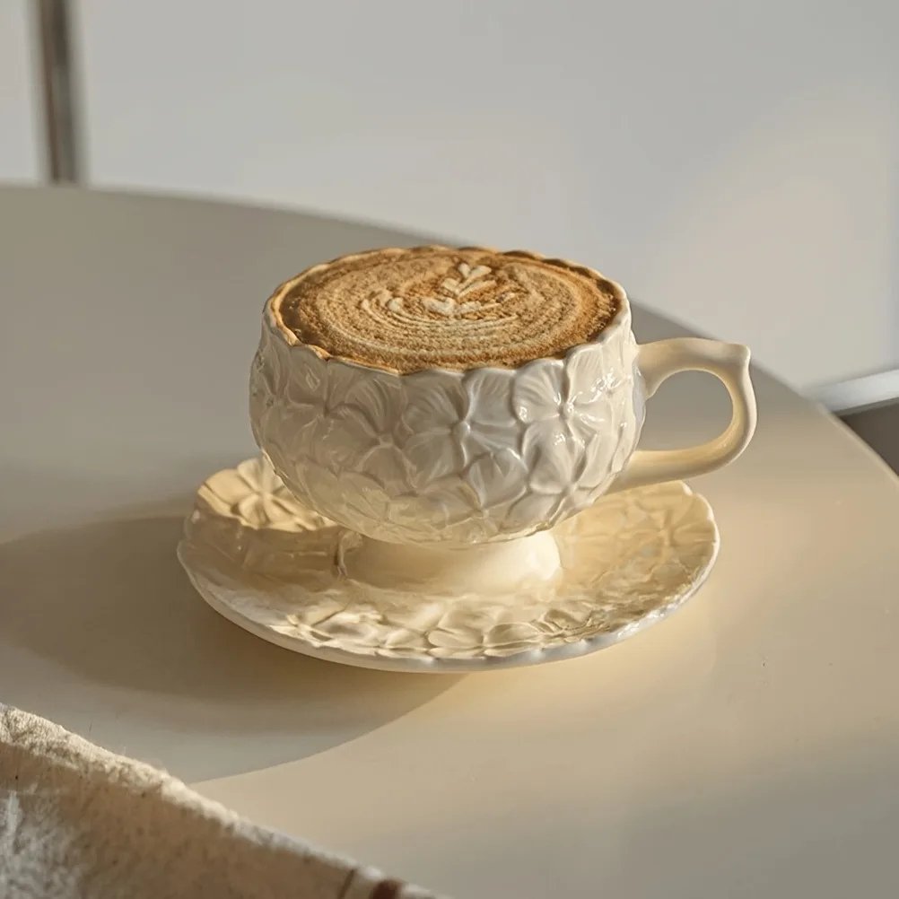 Fransız Krem Rölyef Kahve Finc - Coffee Tea Flower incelemesi ve fiyatı