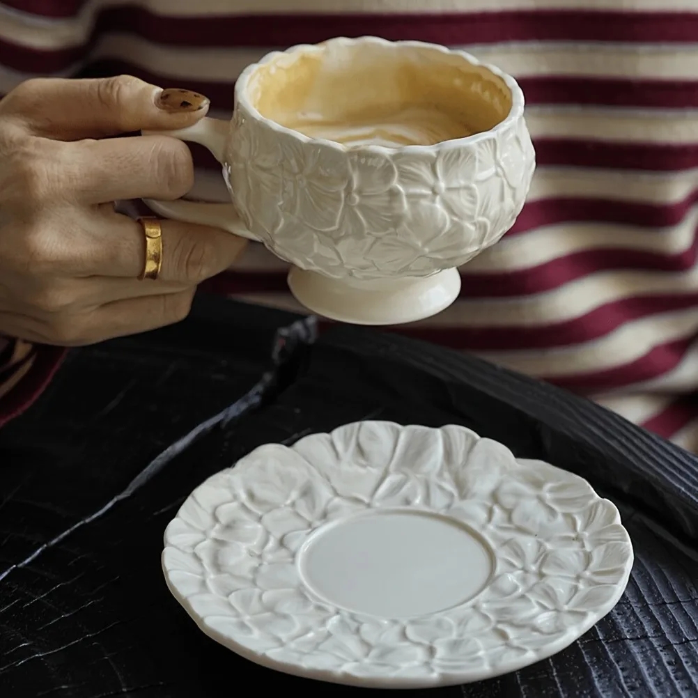 Fransız Krem Rölyef Kahve Finc - Coffee Tea Flower incelemesi ve fiyatı