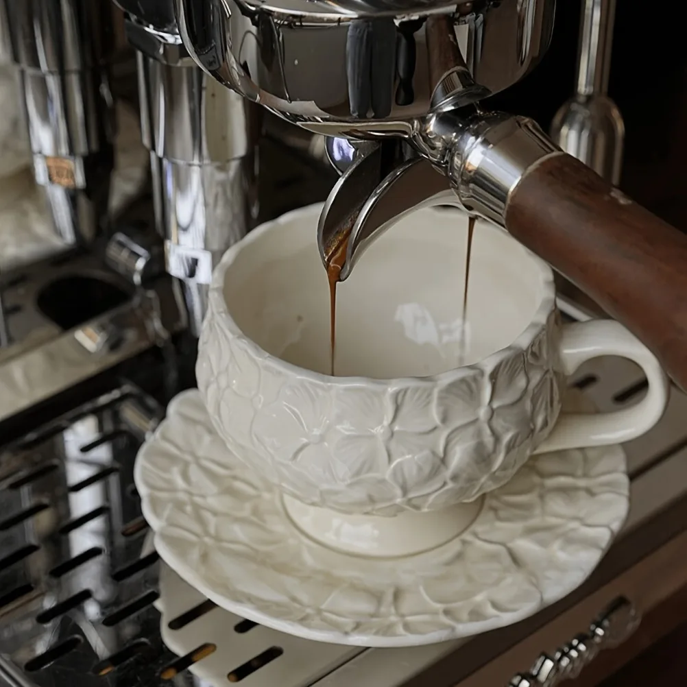 Fransız Krem Rölyef Kahve Finc - Coffee Tea Flower incelemesi ve fiyatı