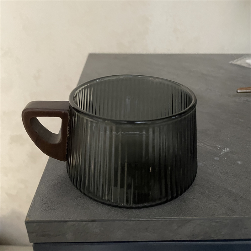 200ml Çizgili Cam Kahve Fincan - Espresso Cup Saucer incelemesi ve fiyatı