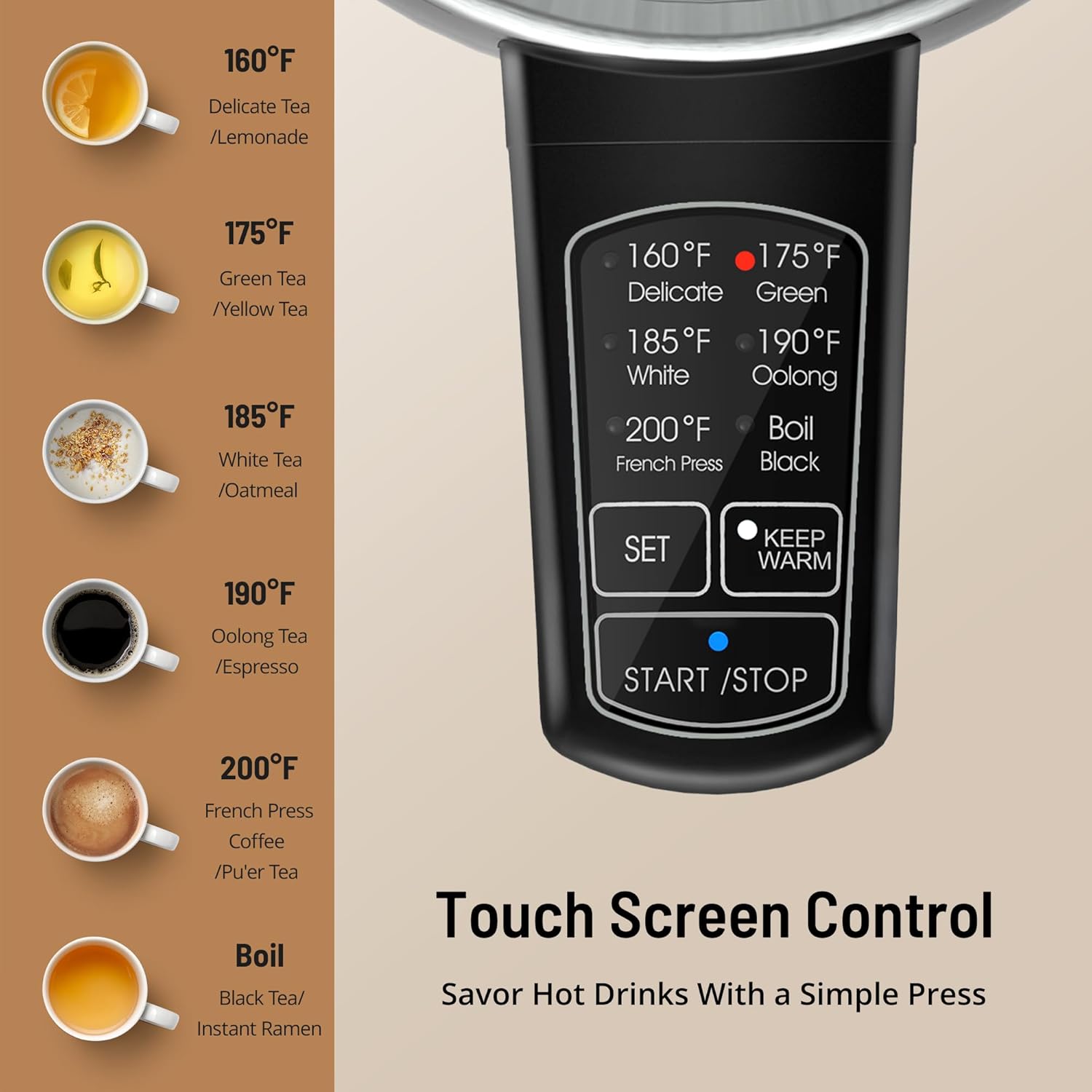 6 Hassas Sıcaklık Ayarı, 1.7L  - Coffee Tea Images incelemesi ve fiyatı