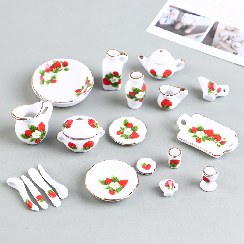 1 takım 1:12 minyatür bebek ev - Coffee Tea Flower incelemesi ve fiyatı