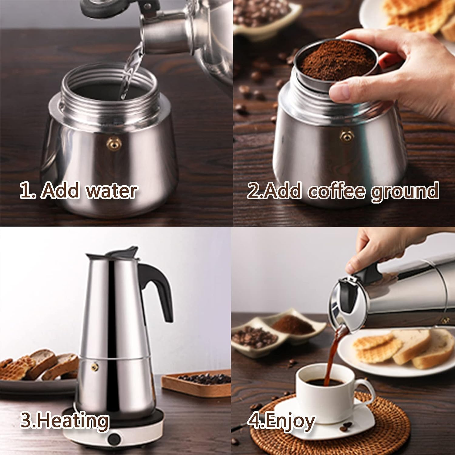 4/6/9 bardak Pot Pot Caffe mak - Coffee Tea Mugs incelemesi ve fiyatı