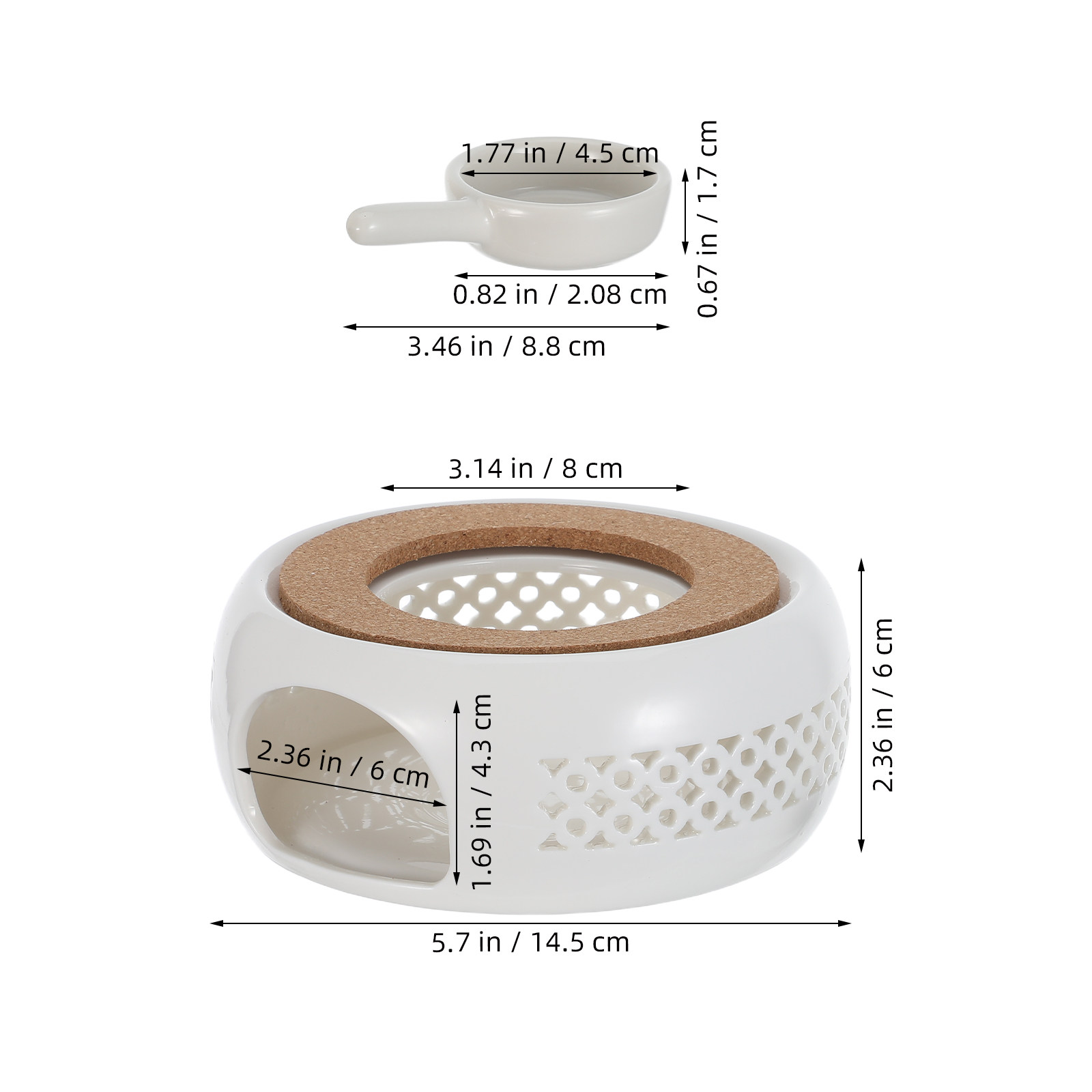 1 Set Seramik Çaydanlık Isıtıc - Coffee Tea Warmer incelemesi ve fiyatı