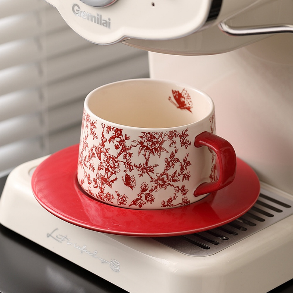 Vintage Çiçek Desenli Kahve Ku - Espresso Cup Saucer incelemesi ve fiyatı