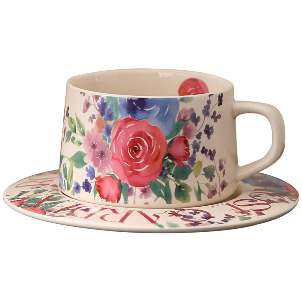 Vintage Çiçek Desenli Kahve Ku - Espresso Cup Saucer incelemesi ve fiyatı
